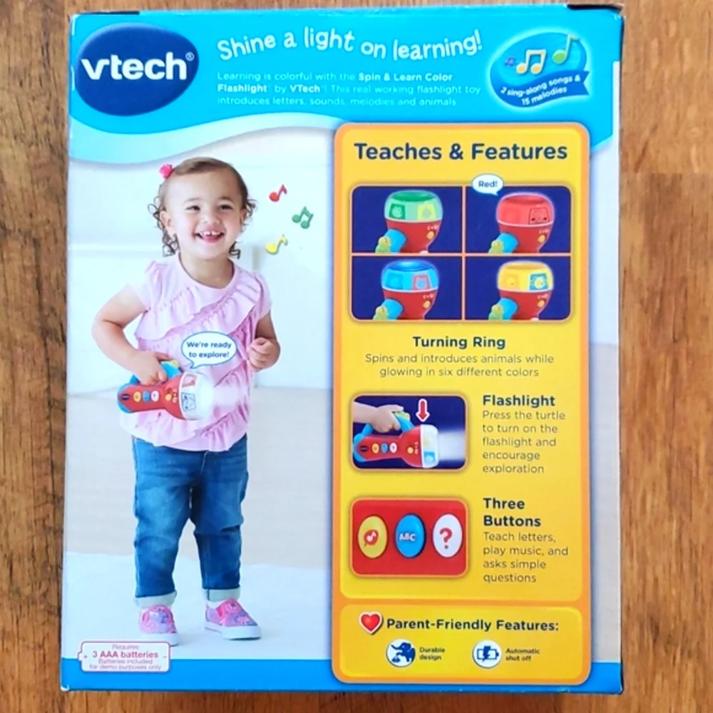 VTech Kids NIB Spin and Learn Color Flashlight for‎ 12-36M